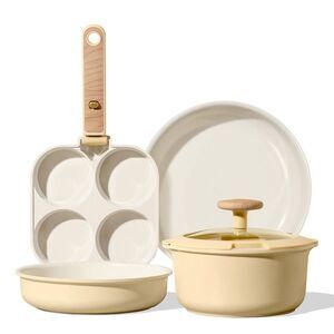 Carote 6pc Ceramic Nonstick Detachable Cookware Set Yellow